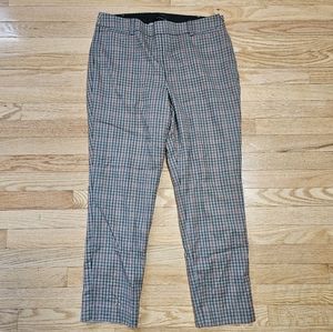 Talbots Womens Pants 12 Chatham Plaid Tan Lined Wool Ankle Academia Old Money
